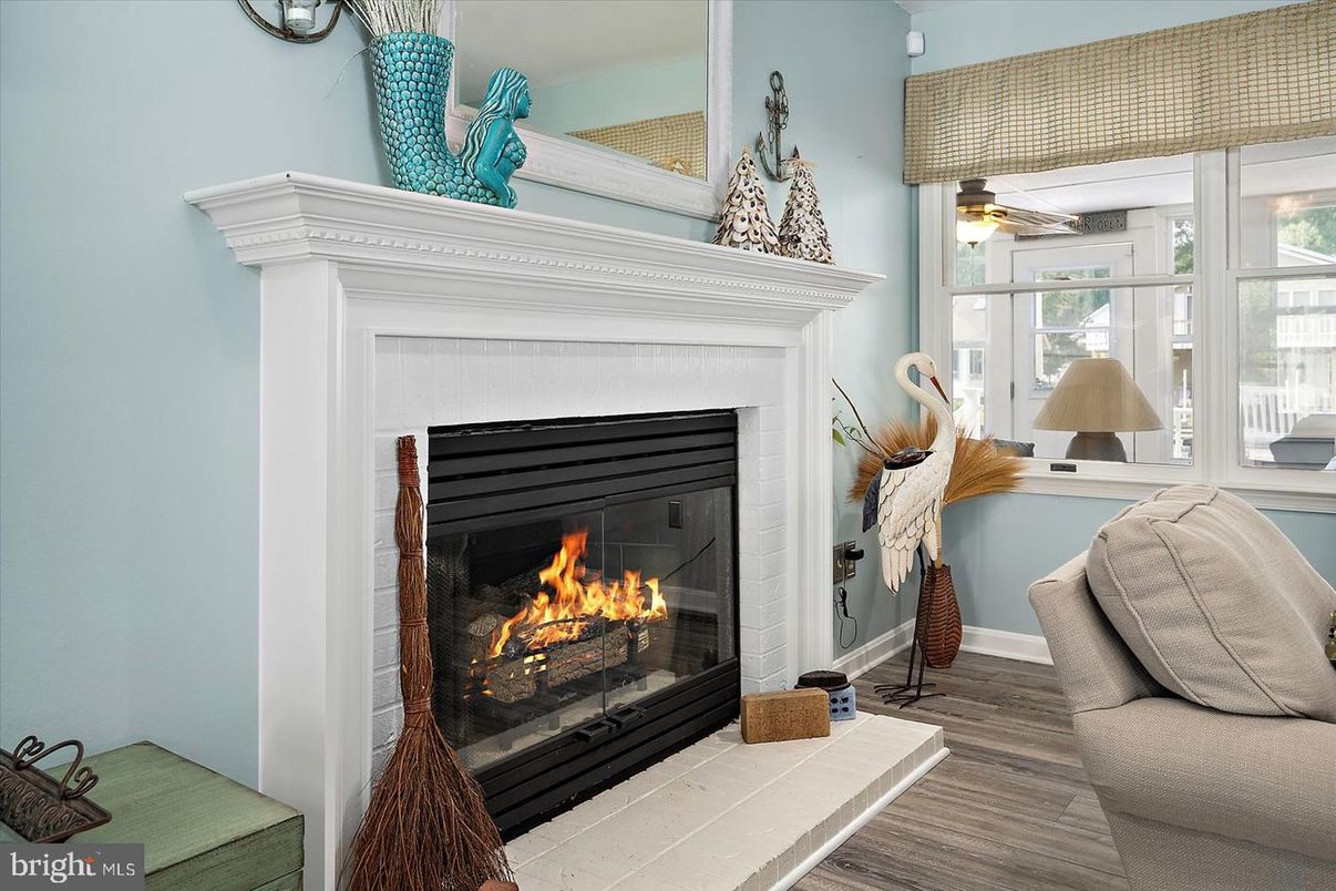 Fireplace, Interior, Wood Texture Flooring