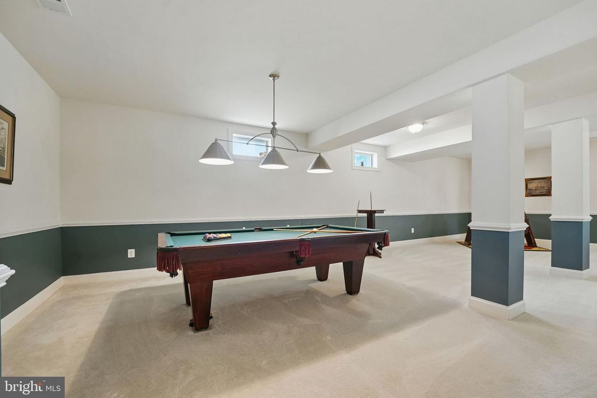 Billiard Table, Game Room, Interior, Pendant Lights