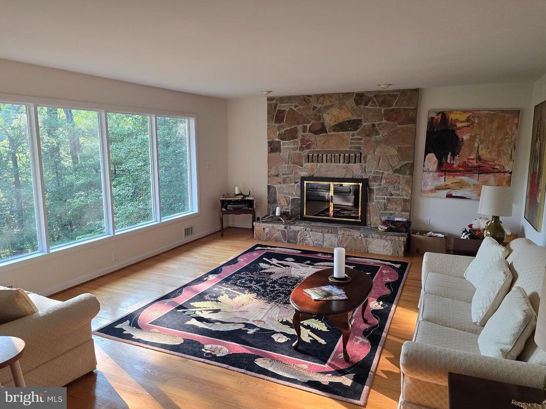 Fireplace, Interior, Stone Walls, Wood Texture Flooring