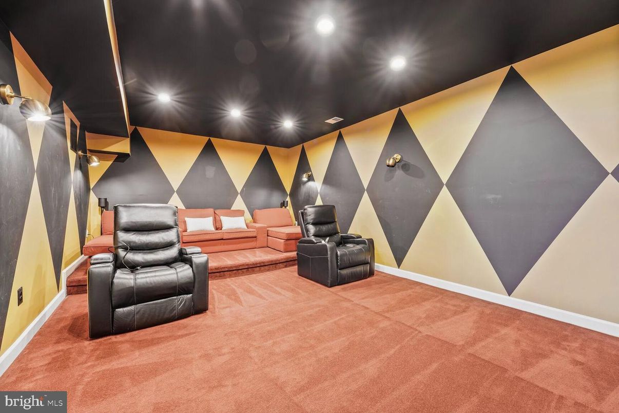 Home Theatre Room, Interior, Recessed Lighting, Theatre Room