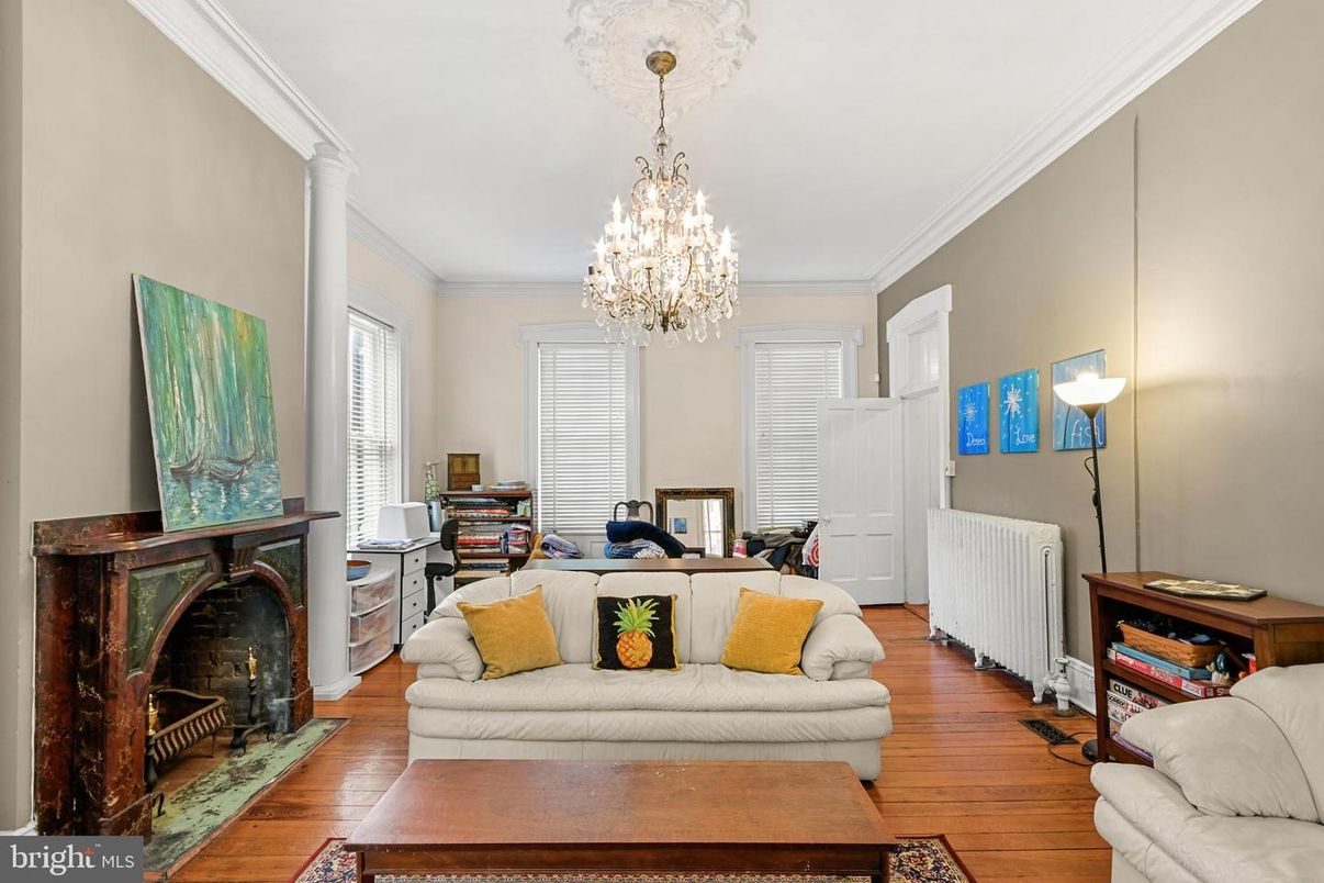 Chandelier, Fireplace, Interior, Living room, Wood Texture Flooring