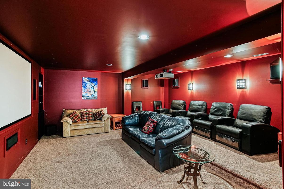 Home Theatre Room, Interior, Projection Screen, Recessed Lighting, Theatre Room
