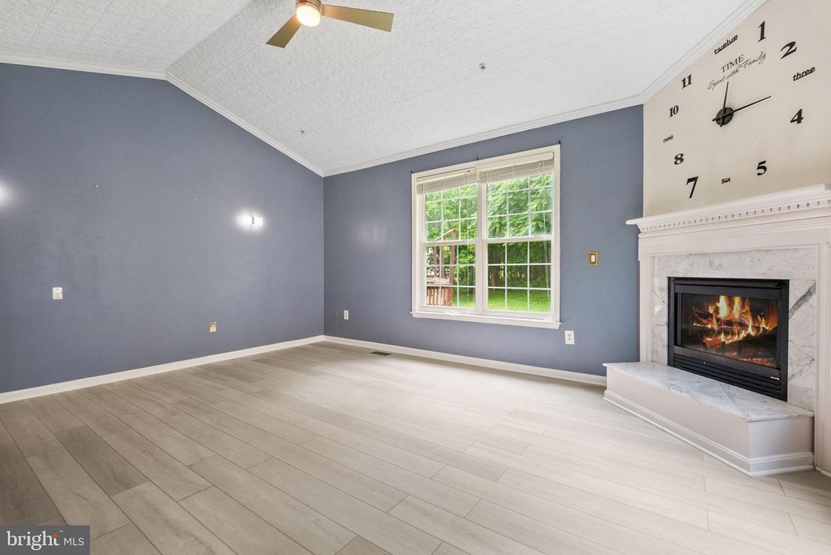 Empty room, Fireplace, Interior, Wood Texture Flooring