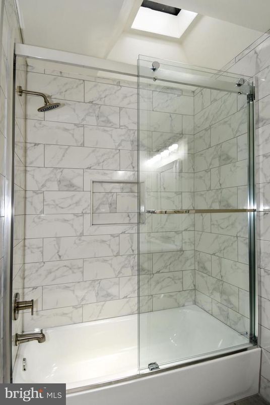 Bathroom, Glass Shower, Interior, Marble Walls