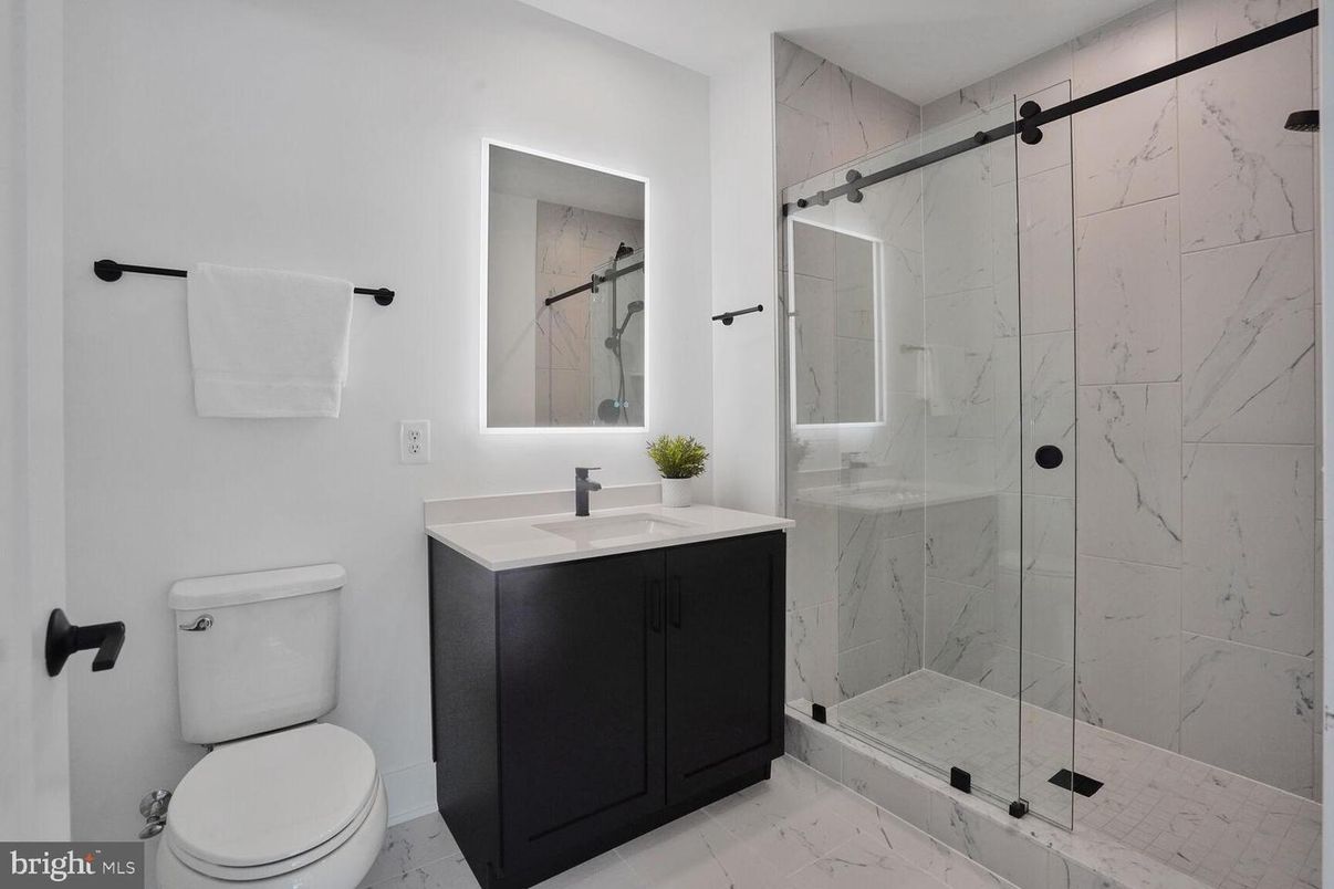 Bathroom, Glass Shower, Interior, Marble, Marble Walls