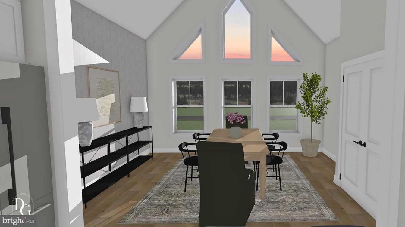 Dining room, Interior, Wood Texture Flooring
