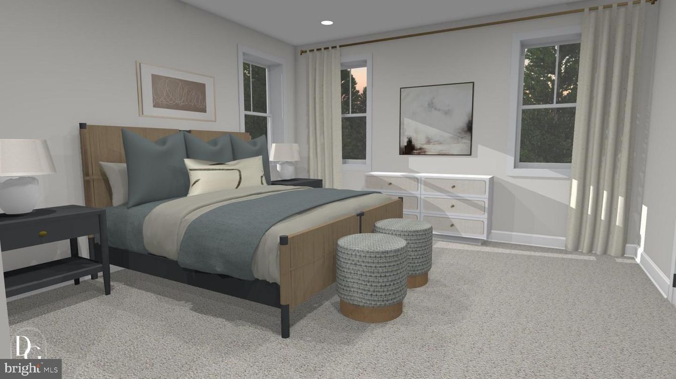Bedroom, Interior, Recessed Lighting