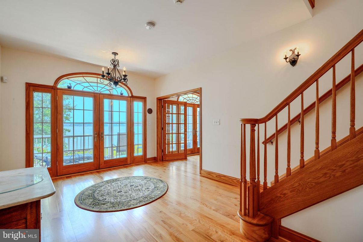 Chandelier, Interior, Wood Texture Flooring