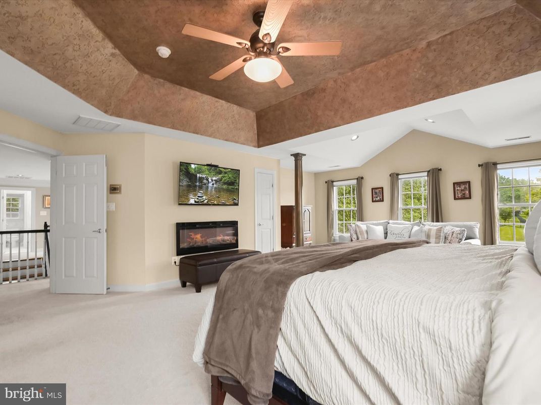Bedroom, Fireplace, Interior, Recessed Lighting