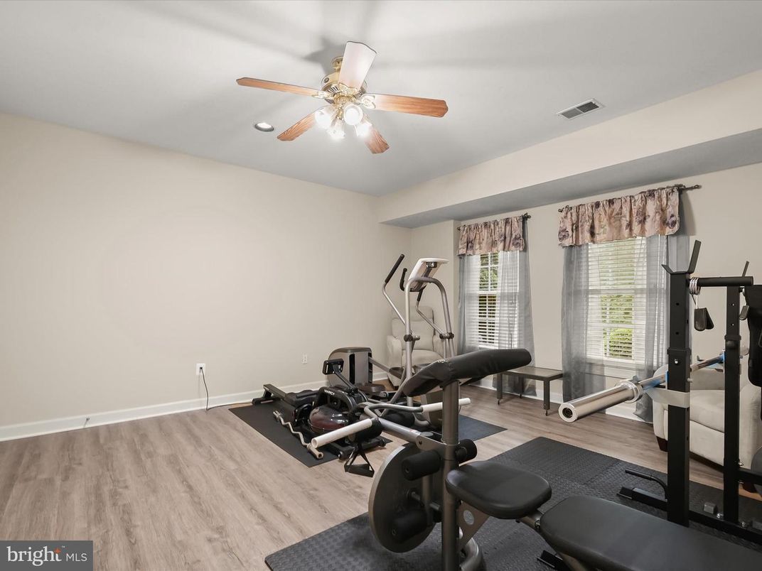 Fitness Equipment, Interior, Wood Texture Flooring