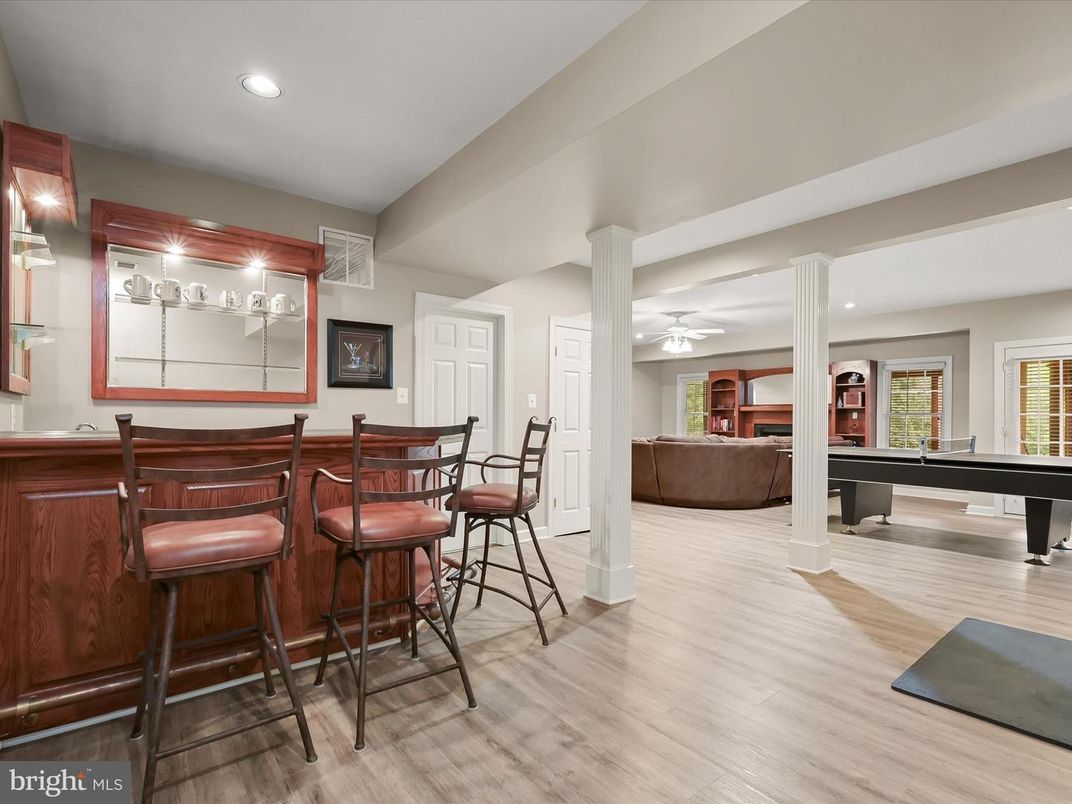 Billiard Table, Game Room, Interior, Recessed Lighting, Wood Texture Flooring
