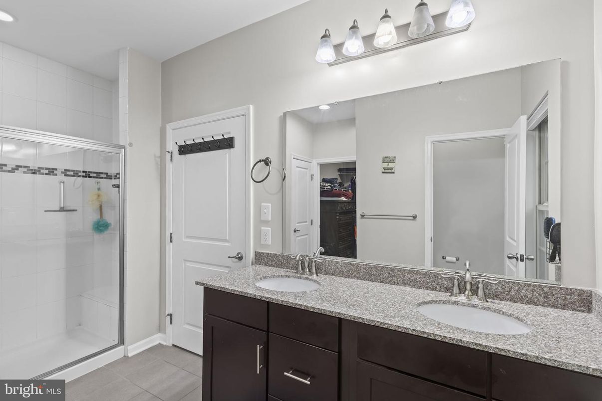Bathroom, Dual Sink Vanities, Glass Shower, Interior