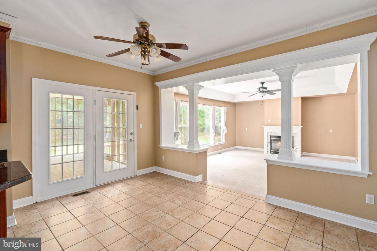 Empty room, Fireplace, Interior
