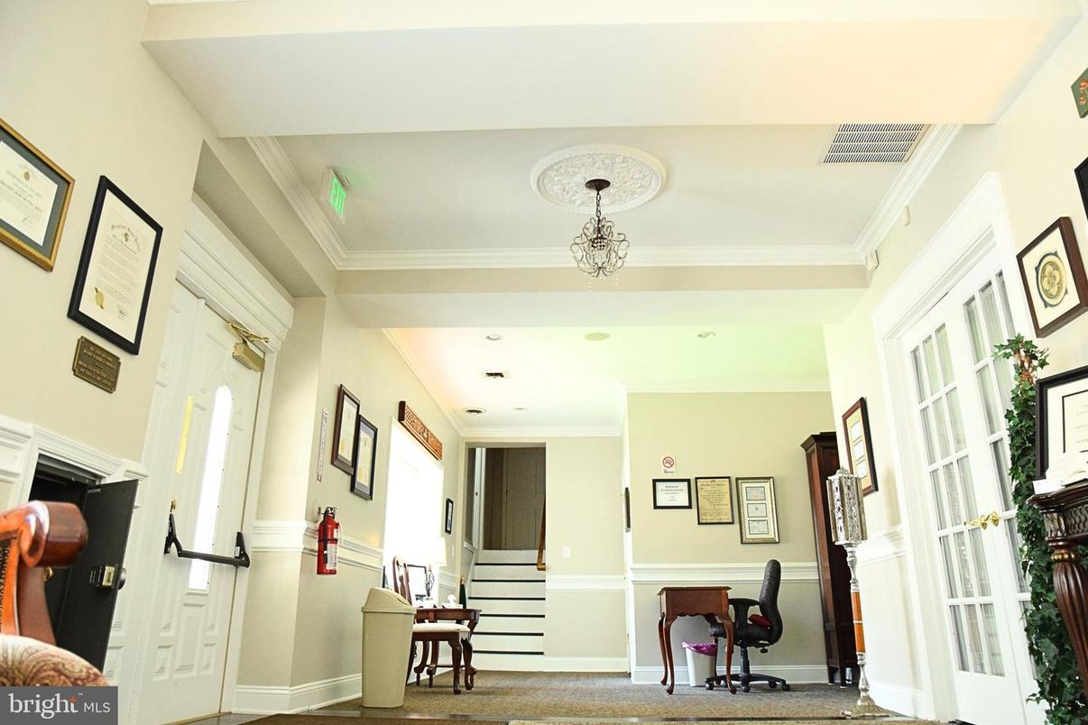 Chandelier, Home Office, Interior, Recessed Lighting