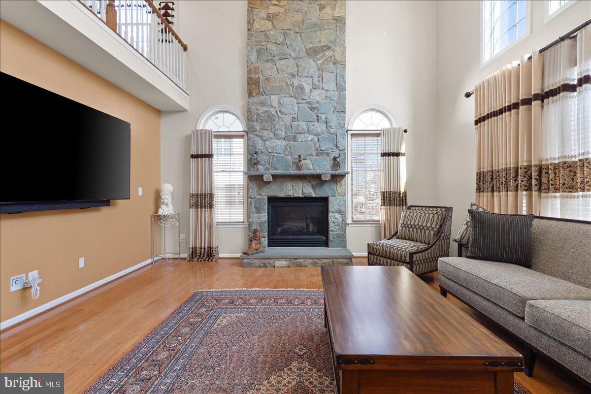 Fireplace, Interior, Stone Walls, Wood Texture Flooring