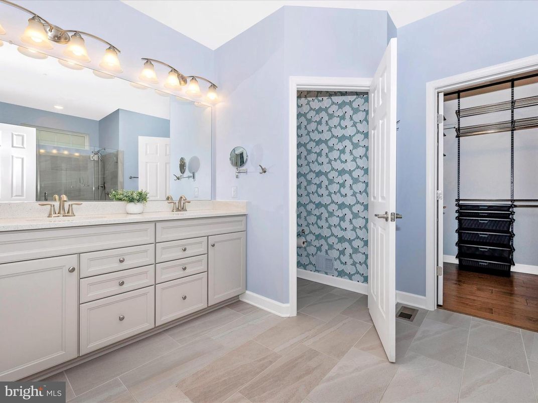 Bathroom, Dual Sink Vanities, Interior, Wood Texture Flooring