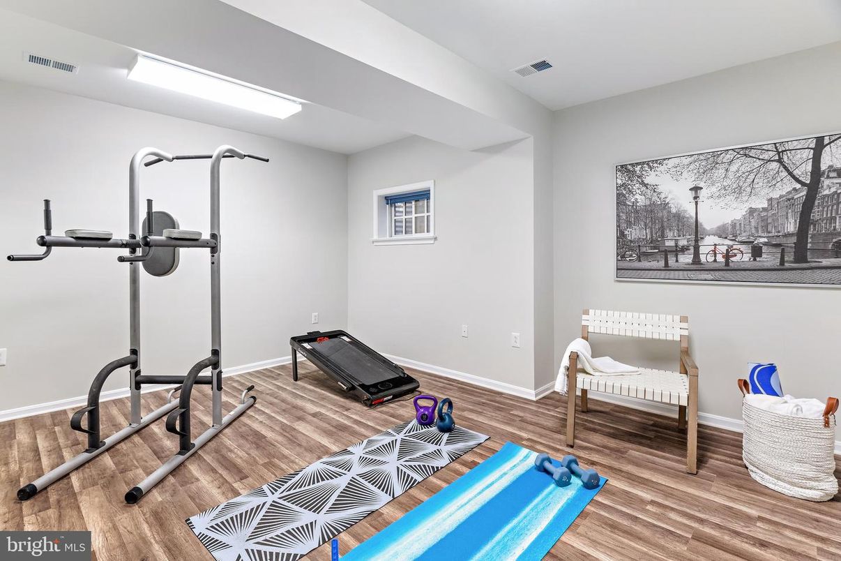 Fitness Equipment, Interior, Wood Texture Flooring