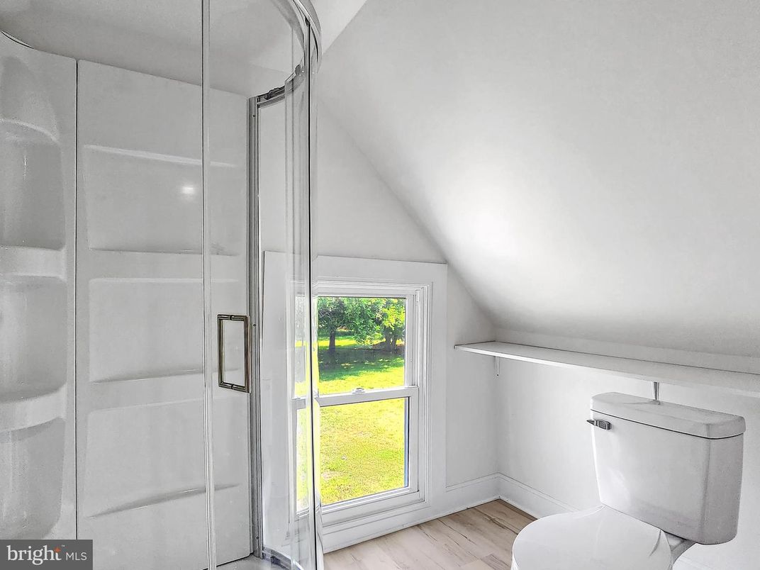 Bathroom, Glass Shower, Interior, Wood Texture Flooring