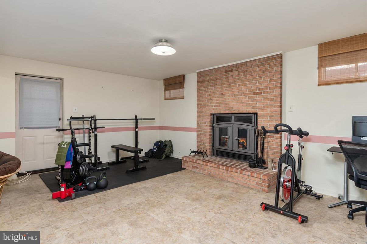 Fireplace, Fitness Equipment, Interior, Stone Walls