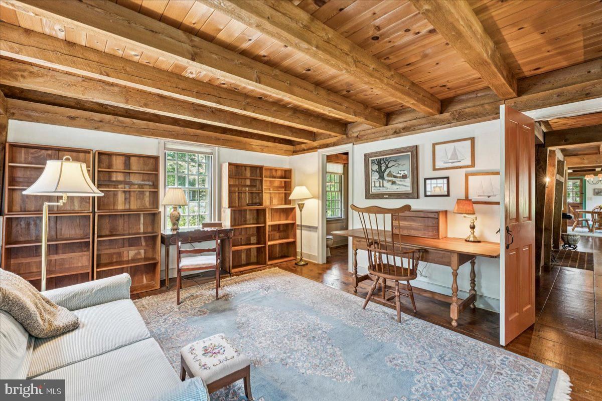 Home Office, Interior, Wooden Beams, Wooden Ceilings, Wood Texture Flooring