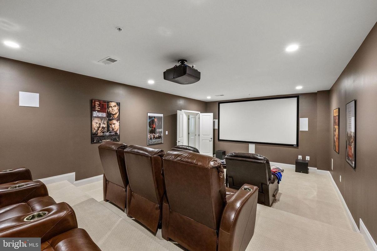Home Theatre Room, Interior, Projection Screen, Recessed Lighting, Theatre Room