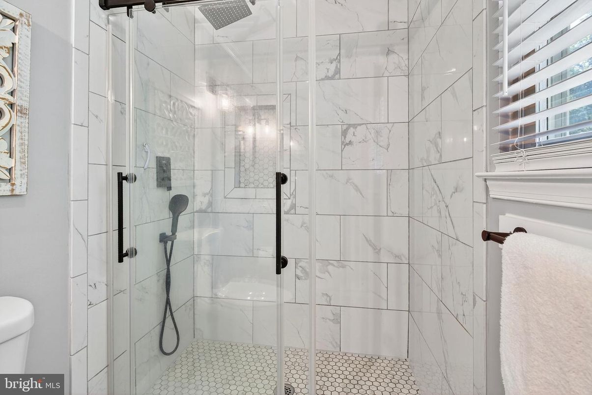 Bathroom, Glass Shower, Interior, Marble Walls