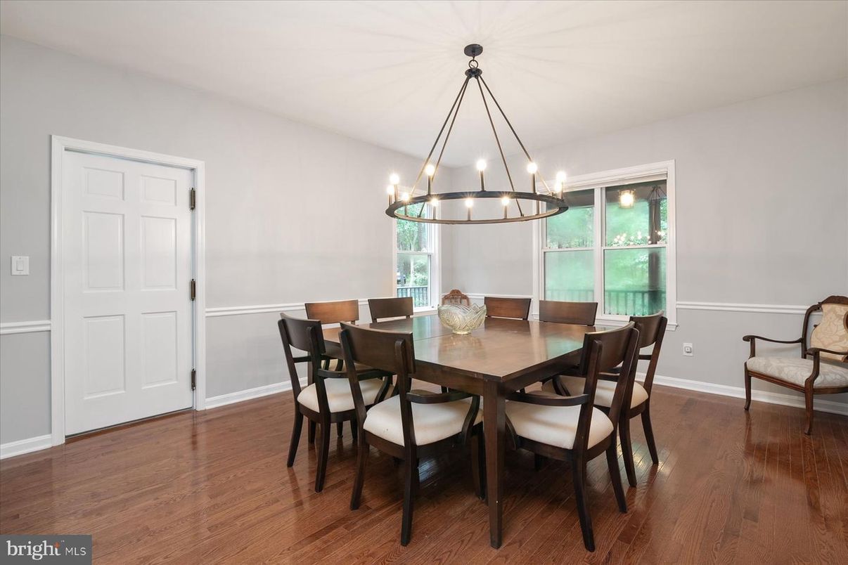 Chandelier, Dining room, Interior, Wood Texture Flooring
