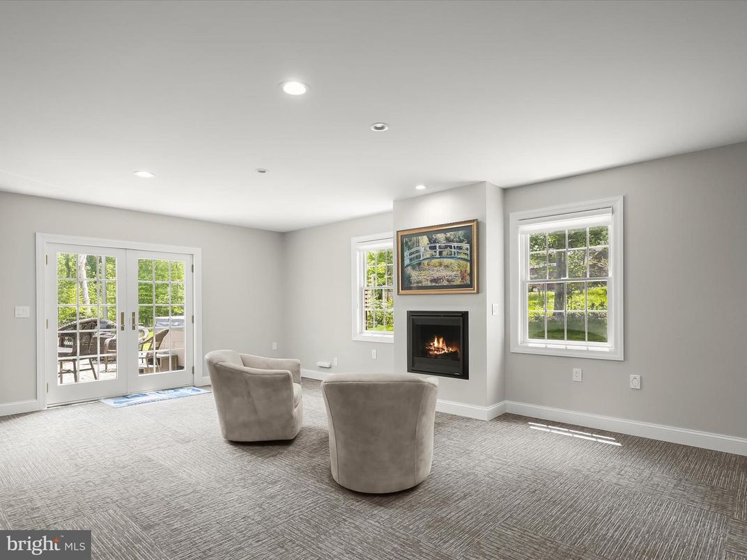 Empty room, Fireplace, Interior, Living room, Recessed Lighting