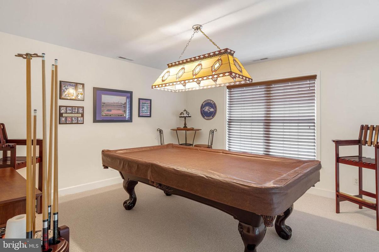 Billiard Table, Game Room, Interior, Pendant Lights