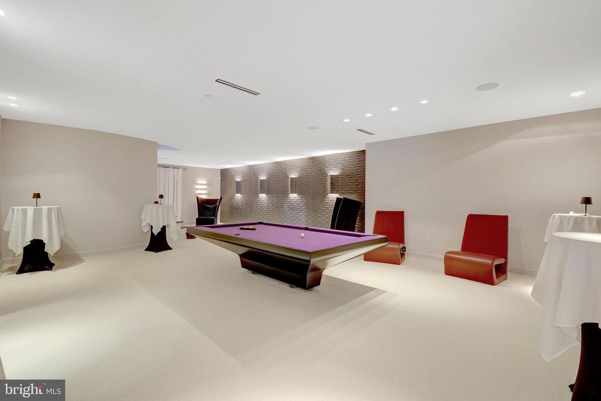Billiard Table, Game Room, Interior, Pendant Lights, Recessed Lighting