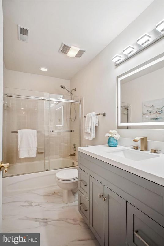 Bathroom, Glass Shower, Interior, Marble, Recessed Lighting