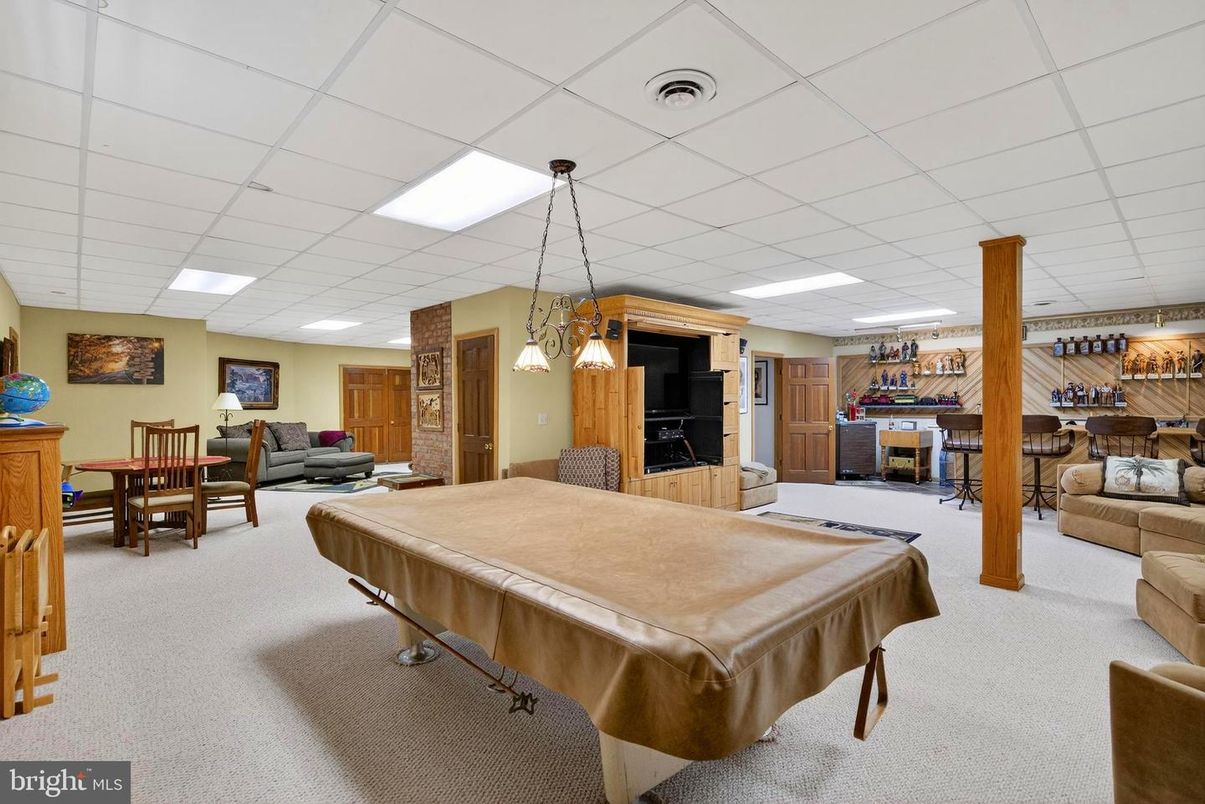 Billiard Table, Dining room, Game Room, Interior, Living room, Pendant Lights, Recessed Lighting