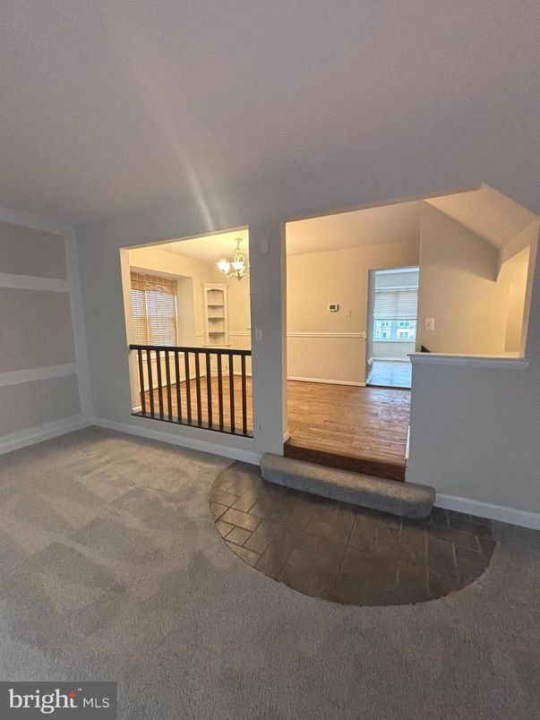 Chandelier, Empty room, Interior