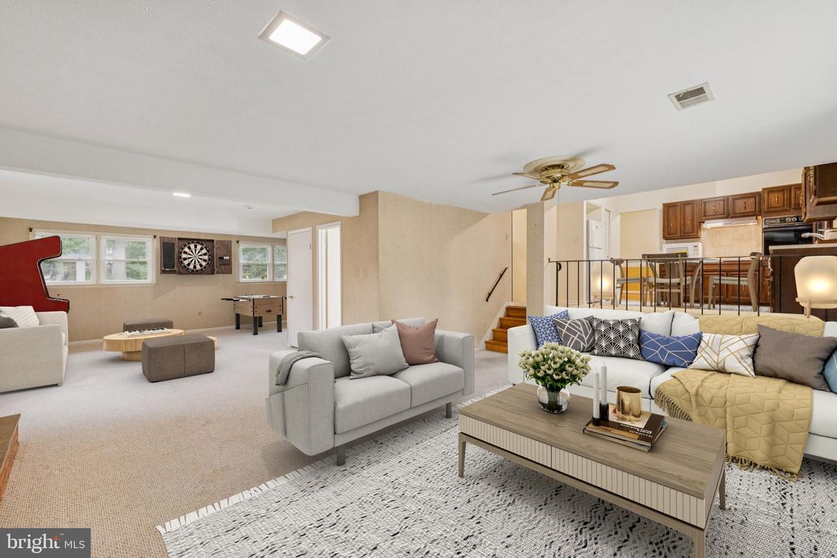 Dining room, Interior, Kitchen, Living room, Recessed Lighting