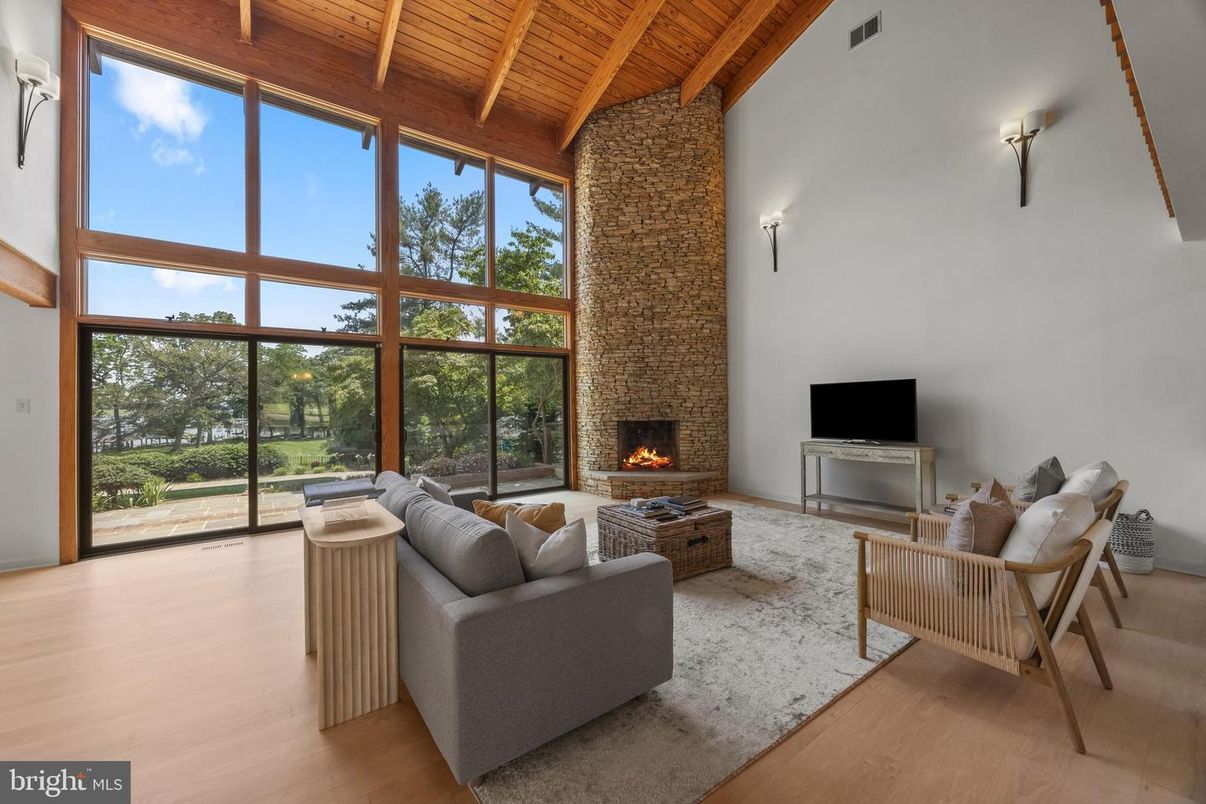 Fireplace, Interior, Living room, Wooden Beams, Wooden Ceilings, Wood Texture Flooring