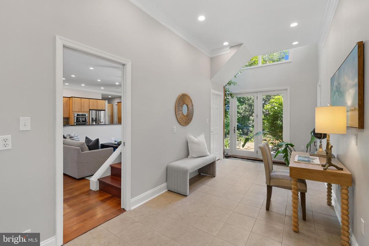 Home Office, Interior, Kitchen, Living room, Recessed Lighting, Stainless Steel Appliances, Wood Texture Flooring