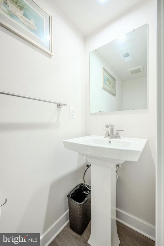Bathroom, Interior, Recessed Lighting, Wood Texture Flooring