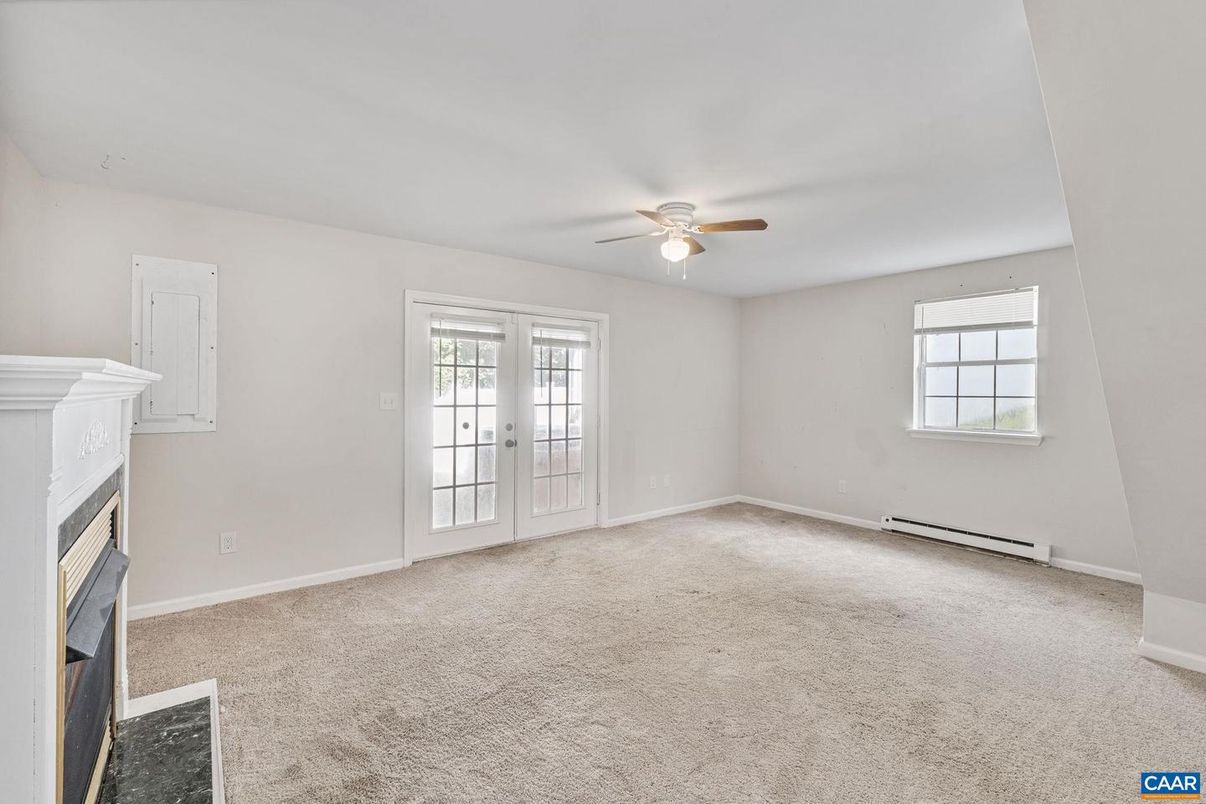 Empty room, Fireplace, Interior