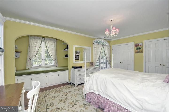 Bedroom, Chandelier, Interior