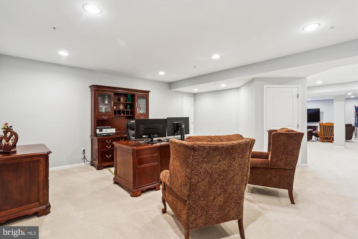 Home Office, Interior, Recessed Lighting