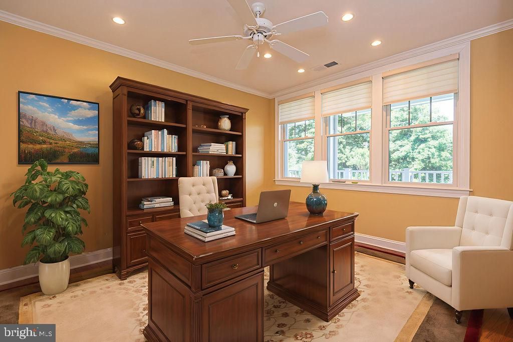 Home Office, Interior, Recessed Lighting
