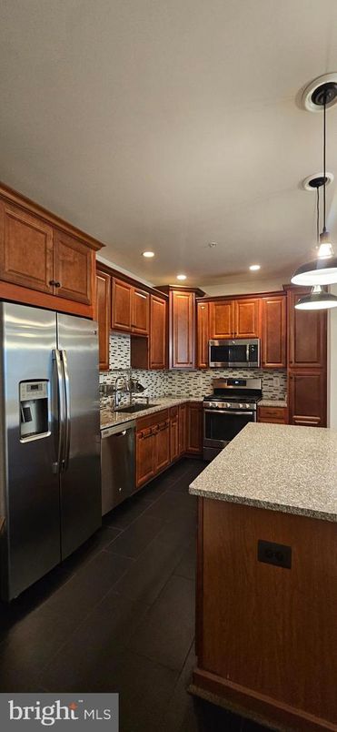 Interior, Kitchen, Pendant Lights, Recessed Lighting, Stainless Steel Appliances