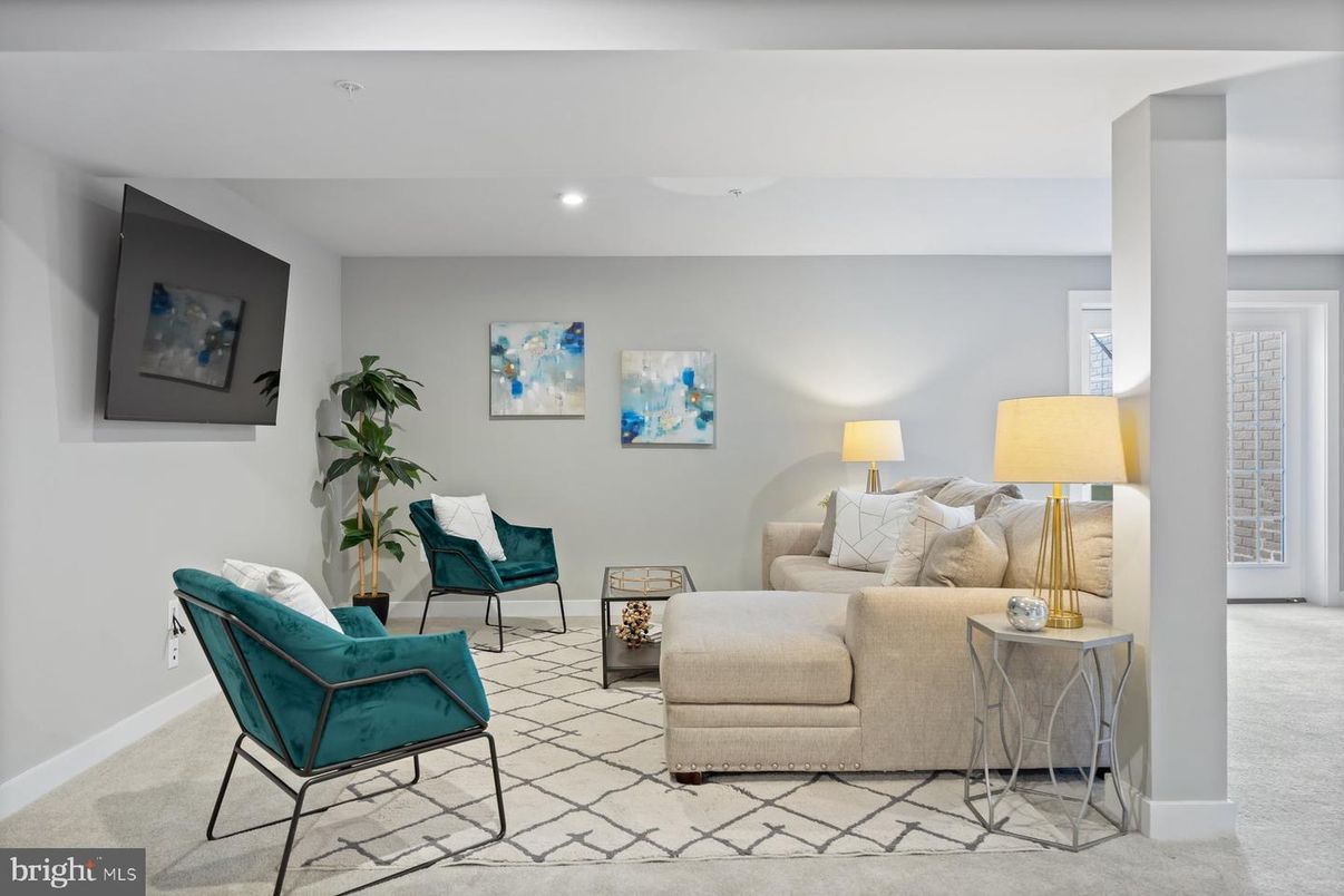 Interior, Living room, Recessed Lighting