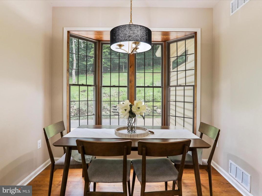 Chandelier, Dining room, Interior, Wood Texture Flooring