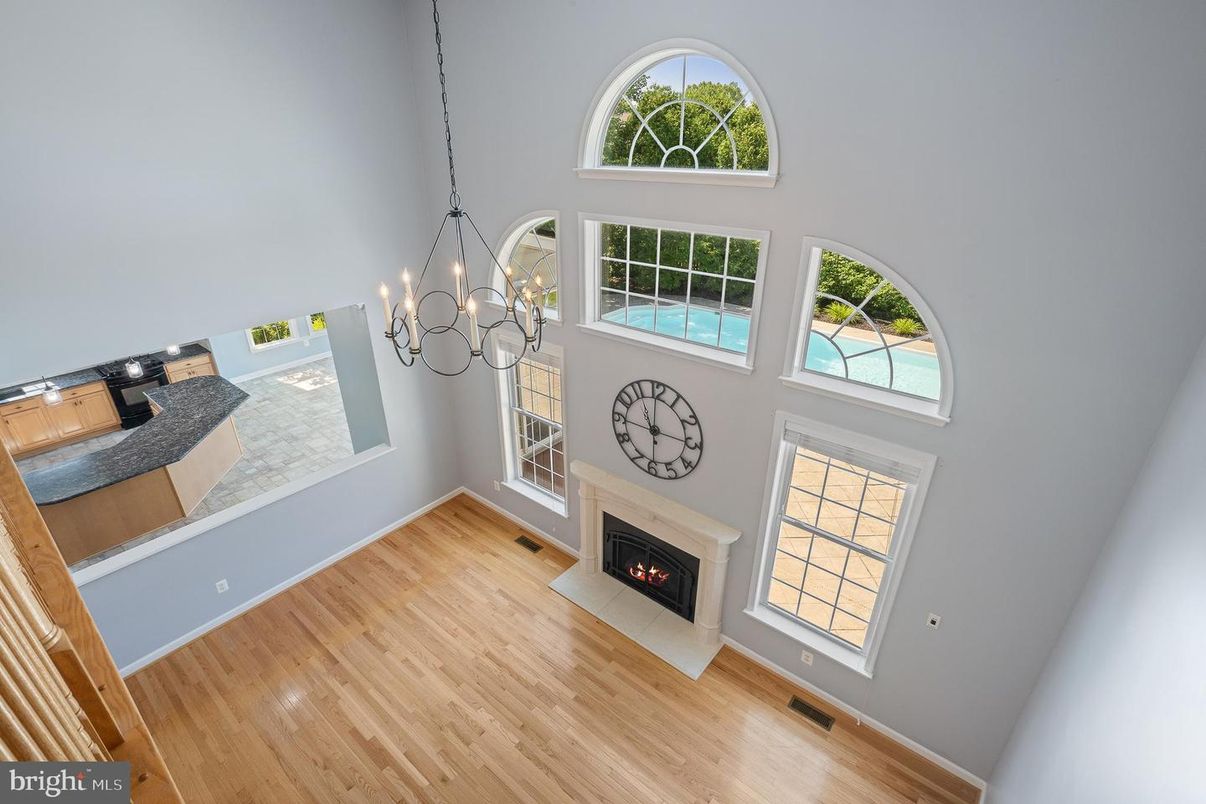 Chandelier, Fireplace, Interior, Pendant Lights, Wood Texture Flooring