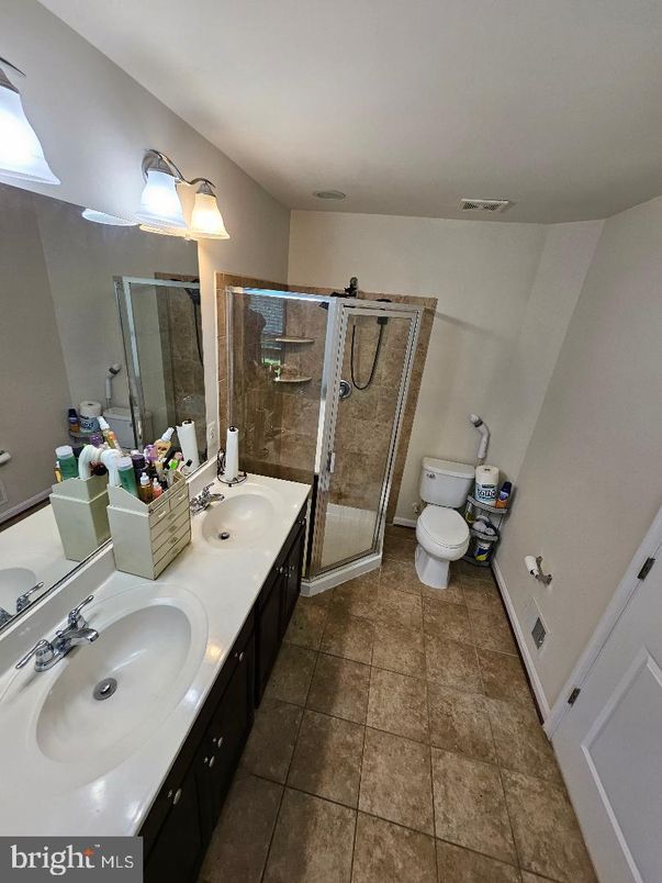 Bathroom, Dual Sink Vanities, Glass Shower, Interior