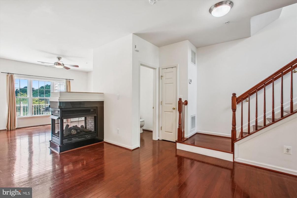 Empty room, Fireplace, Interior, Wood Texture Flooring