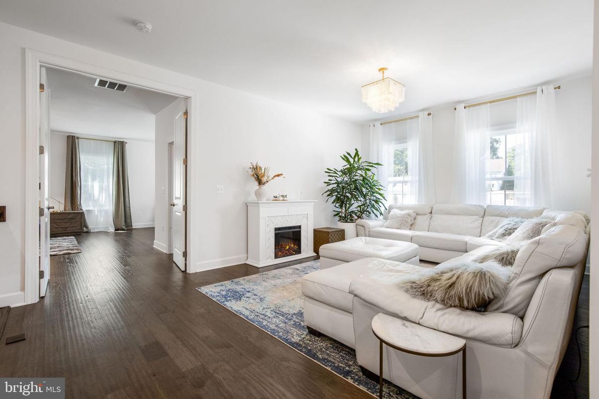 Chandelier, Fireplace, Interior, Living room, Wood Texture Flooring