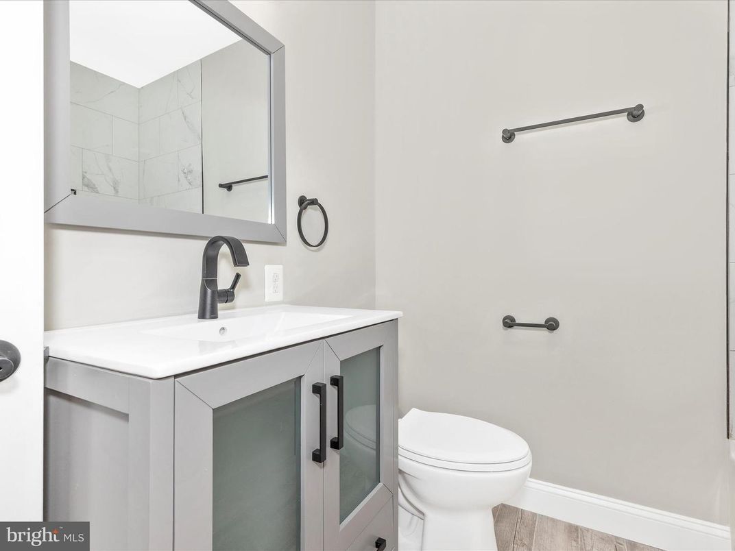 Bathroom, Interior, Marble Walls, Wood Texture Flooring