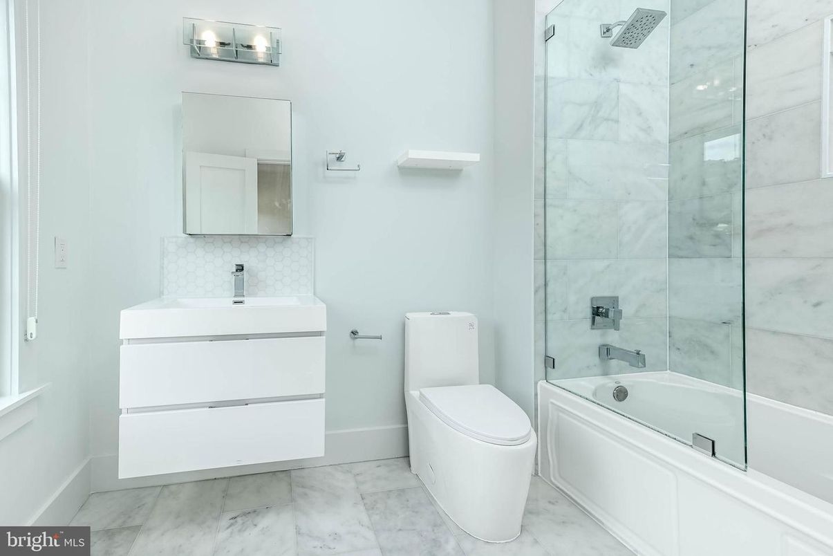 Bathroom, Glass Shower, Interior, Marble, Marble Walls